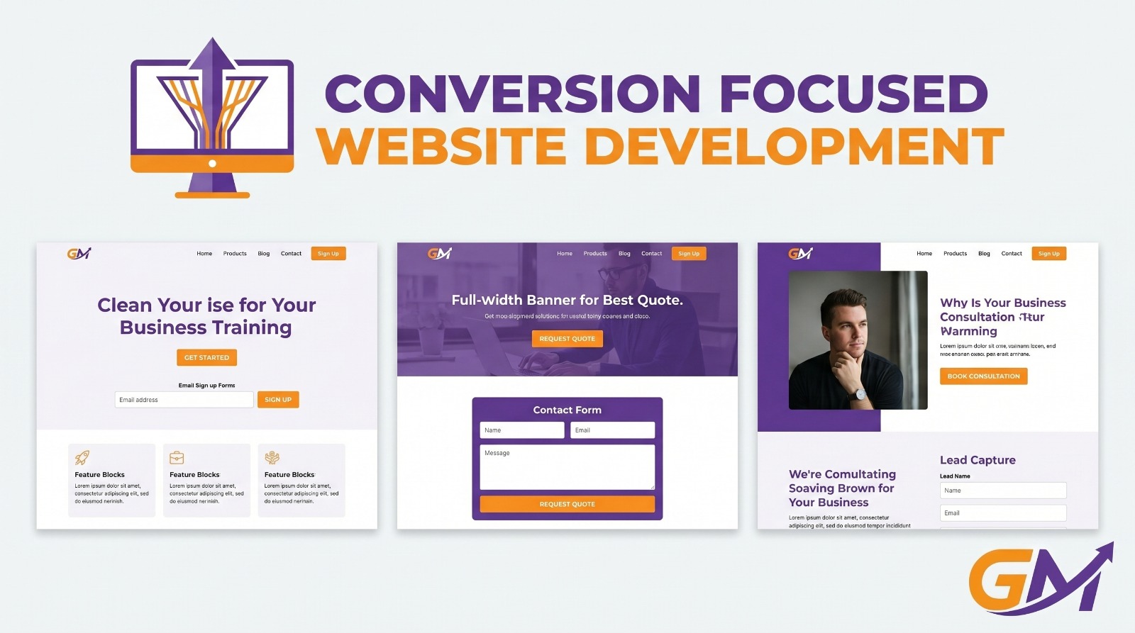 conversion focused website